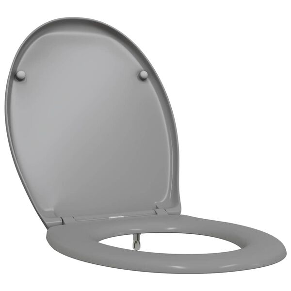 vidaXL Toilettensitz Grau 44,8 x 37,3 x 4,2 cm Duroplast