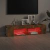 vidaXL TV-Schrank mit LED-Leuchten R&auml;uchereiche 135x39x30 cm