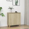 vidaXL Sideboard mit Massivholz-Beinen Sonoma-Eiche 60x35x70 cm