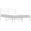 vidaXL Bettgestell mit Kopfteil Metall Wei&szlig; 140x200 cm