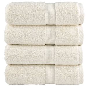 vidaXL Premium Waschhandt&uuml;cher SOLUND 4 St&uuml;ck Creme 30x30 cm 600 g/m&sup2;