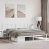 vidaXL Bettgestell mit Kopfteil Metall Wei&szlig; 180x200 cm