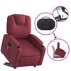 vidaXL Elektrischer Massagesessel mit Aufstehhilfe Weinrot Stoff