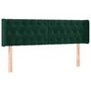 vidaXL Kopfteil mit Ohren Dunkelgr&uuml;n 163x16x78/88 cm Samt