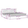 vidaXL Bett mit Matratze Schwarz 200x200 cm Stoff