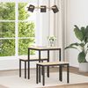 vidaXL Esstisch Natur 80 x 80 x 75 cm Massives Kiefernholz