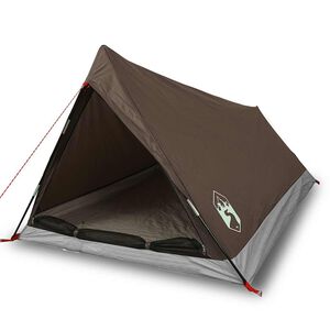 vidaXL Campingzelt 2 Personen Braun Wasserdicht