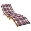 vidaXL Sonnenliegen-Auflage Rot Karomuster 200x50x3 cm Oxford-Gewebe