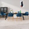 vidaXL Esszimmerst&uuml;hle 6 Stk. Blau Samt