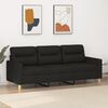 vidaXL 3-Sitzer-Sofa Schwarz 180 cm Stoff