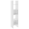 vidaXL 4-tlg. B&uuml;cherregal-Set Hochglanz-Wei&szlig; Holzwerkstoff