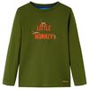 Kinder-Langarmshirt Dunkles Khaki 104