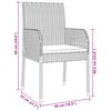 vidaXL Garten Essgruppe mit Kissen 5 pcs Schwarz Poly-Rattan