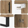 vidaXL Highboard Artisan-Eiche 34,5 x 34 x 180 cm Holzwerkstoff