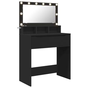 vidaXL Schlafzimmer-Frisiertische Schwarz 80 x 39,5 x 135 cm