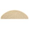 vidaXL Stufenmatten 15 Stk. 65x21x4 cm Hellbeige Halbrund Gro&szlig;