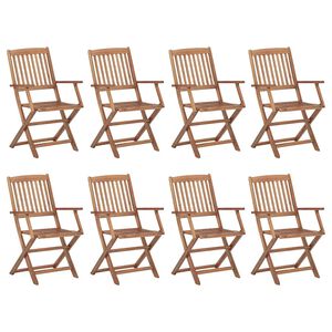 vidaXL Klappbare Gartenst&uuml;hle 8 Stk. Massivholz Akazie