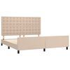 vidaXL Bettgestell mit Kopfteil Cappuccino-Braun 160x200 cm Kunstleder