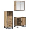 vidaXL Badezimmerm&ouml;bel-Set 3 Stk. Artisan-Eiche 65 x 33 x 60 cm