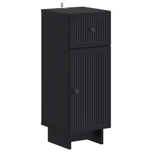 vidaXL Badezimmer Aufbewahrungsschrank EDE Schwarz 30 x 31 x 80 cm