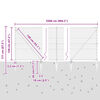 vidaXL Zaunpfosten Silber 25 x 1,2 m (36 mm Netz) Stahl