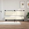 vidaXL H&auml;ngevorderseite Wandmontiert Creme 190 x 55 x 5 cm Cordstoff