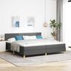vidaXL Boxspringbett mit Matratze Dunkelgrau 200 x 200 cm Stoff