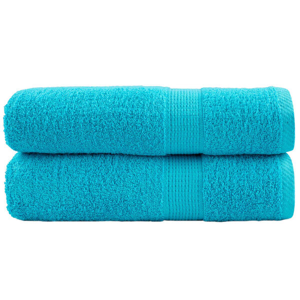 vidaXL Premium-Duscht&uuml;cher SOLUND 2 Stk. T&uuml;rkis 70x140 cm 600 g/m&sup2;