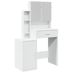 vidaXL Schminktisch mit Schrank Wei&szlig; 80x35x132 cm