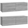 vidaXL 4-tlg. TV-Schrank-Set Grau Sonoma Holzwerkstoff