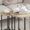 vidaXL Beistelltisch-Set 2 pcs Sonoma Eiche und Schwarz