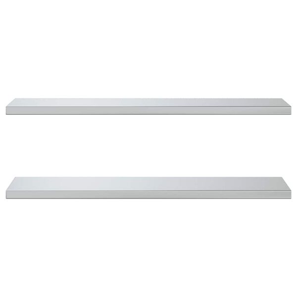vidaXL Wandregale 2 Stk. 100x30 cm Silbern Edelstahl