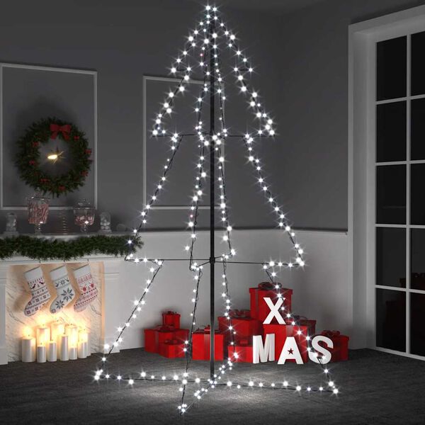 vidaXL Weihnachtsbaum in Kegelform 240 LEDs Indoor Outdoor 118x180 cm