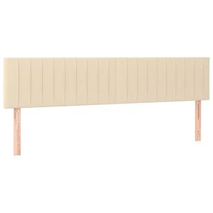 vidaXL Kopfteile Creme 160x5x78/88 cm Stoff