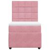 vidaXL Boxspringbett mit Matratze Rosa 90x200 cm Samt