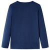 Kinder-Langarmshirt Marineblau Melange 128