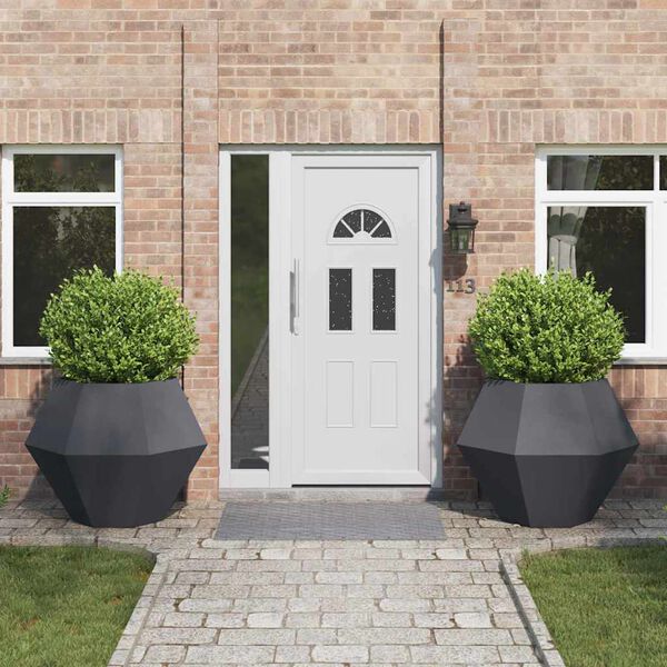 vidaXL Pflanzk&uuml;bel 2 pcs Anthrazit 100 x 100 x 80 cm Stahl