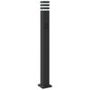 vidaXL Wegeleuchte mit Steckdose Schwarz 110 cm Aluminium