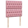 vidaXL Boxspringbett mit Matratze Rosa 90x200 cm Samt