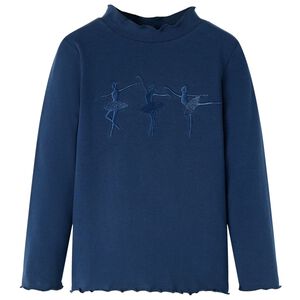 vidaXL Kinder-Langarmshirt Marineblau 104