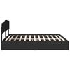 vidaXL Aufbewahrungsbett Schwarz 200 x 200 cm Holzwerkstoff