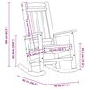 vidaXL Schaukelstuhl f&uuml;r den Garten Hellgrau 92 x 70 x 108cm HDPE