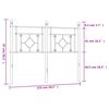vidaXL Kopfteil Metall Wei&szlig; 120 cm