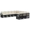 vidaXL Gartensofa-set 11 stk. Schwarz Poly-Rattan
