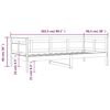 vidaXL Tagesbett Grau Massivholz Kiefer 90x200 cm