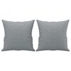 vidaXL 2-Sitzer-Sofa mit Zierkissen Hellgrau 120 cm Stoff