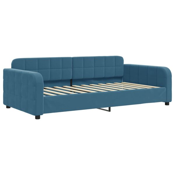 vidaXL Tagesbett mit Matratze Blau 100x200 cm Samt