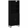 vidaXL Highboard 2 stk. Schwarz Eichen-Optik 69,5 x 34 x 180 cm