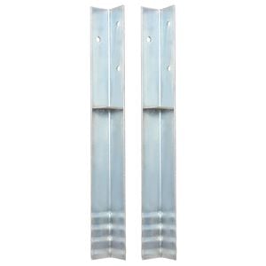 vidaXL Bodenanker L-Form f&uuml;r Spielturm 2 Stk. Stahl 5 x 5 x 50 cm