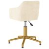 vidaXL Esszimmerst&uuml;hle 6 Stk. Drehbar Creme Samt